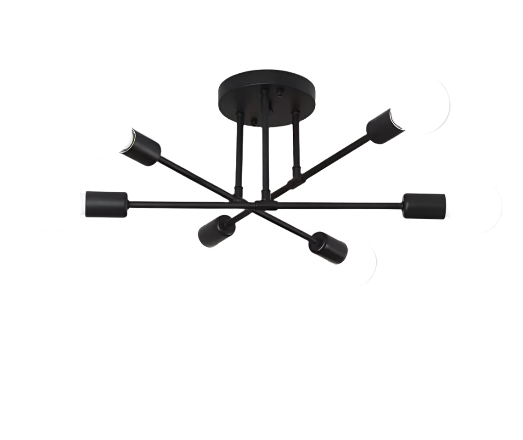 “6 head industrial wind iron art ceiling light – modern, artistic ceiling fixture with vintage industrial style for home or office – Hot Deal Warehouse lighting”



