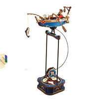 ROKR Sky Captain Ocean Fisher 3D wooden puzzle – gravity-powered swinging mechanical model of a nautical captain with gears and detailed craftsmanship.








