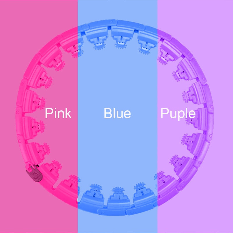 Smart fitness sport hoop with a compact design, featuring adjustable weight and a motion sensor for tracking workout progress, ideal for improving core strength and toning.