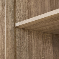 Brown MDF storage cabinet with adjustable shelf and two doors