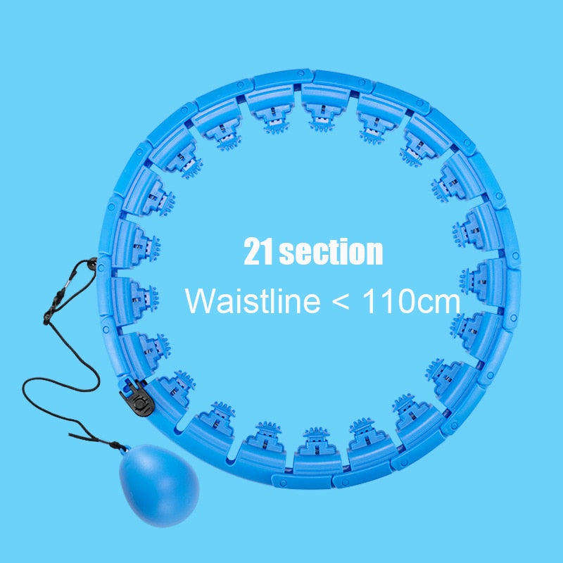 Smart fitness sport hoop with a compact design, featuring adjustable weight and a motion sensor for tracking workout progress, ideal for improving core strength and toning.