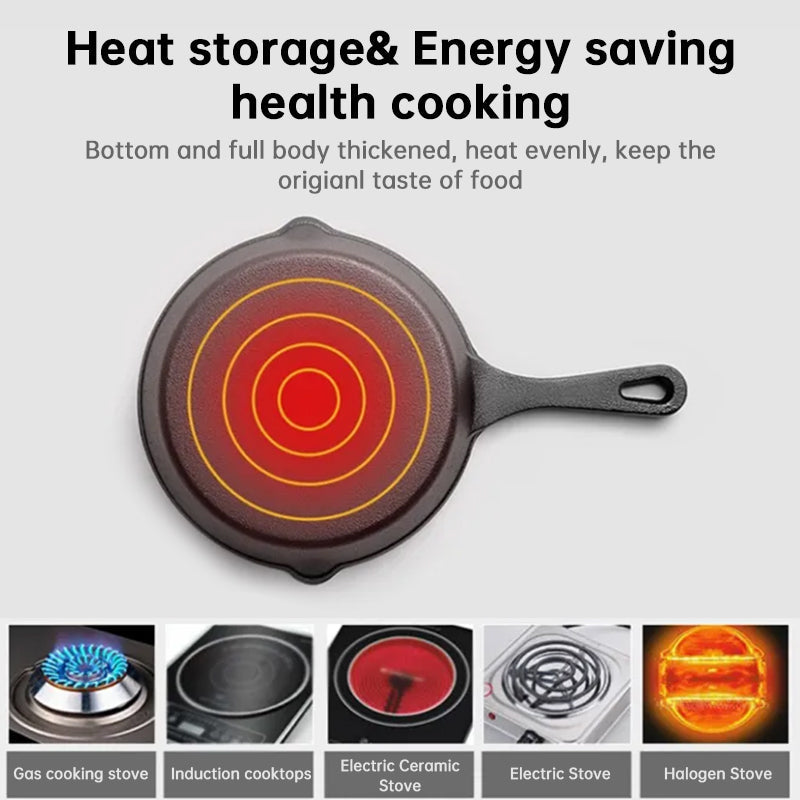 4-Pack Cast Iron Skillet Set – Non-Stick Frying Pans for Induction, Egg & Crepe Pan Hot Deal Warehouse