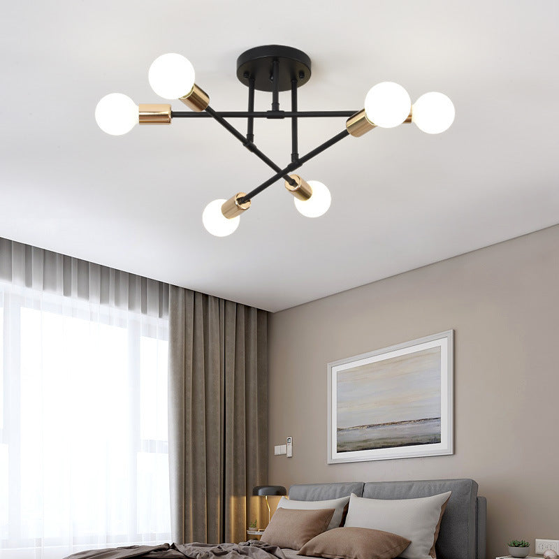 “6 head industrial wind iron art ceiling light – modern, artistic ceiling fixture with vintage industrial style for home or office – Hot Deal Warehouse lighting”


