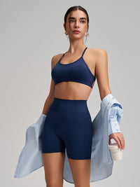 Cross Back Sports Crop Hot Deal Warehouse