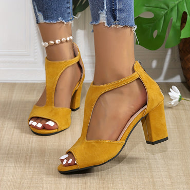 comfortable block heels women