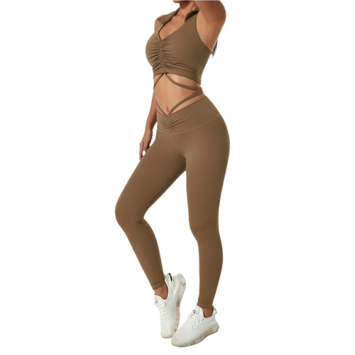 “Activated Gym Set – women’s seamless activewear set for high-performance workouts, includes top and leggings – Hot Deal Warehouse fitness apparel”



