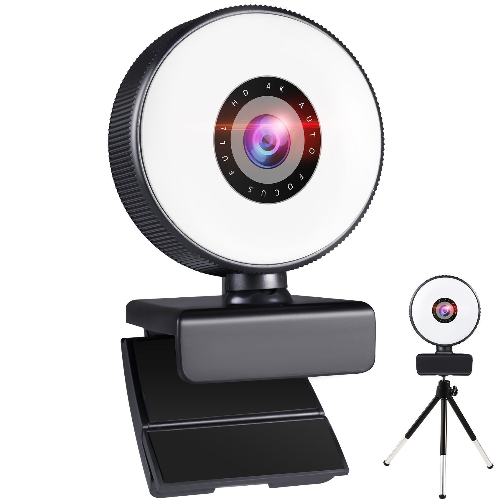 “4K beauty auto focus webcam with fill light – ultra high-definition webcam with built-in lighting and auto focus for flawless streaming and video calls – Hot Deal Warehouse electronics”

