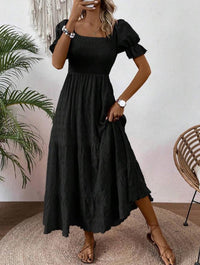 relaxed short sleeve dress women