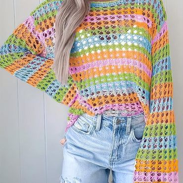 cut out stripe top women