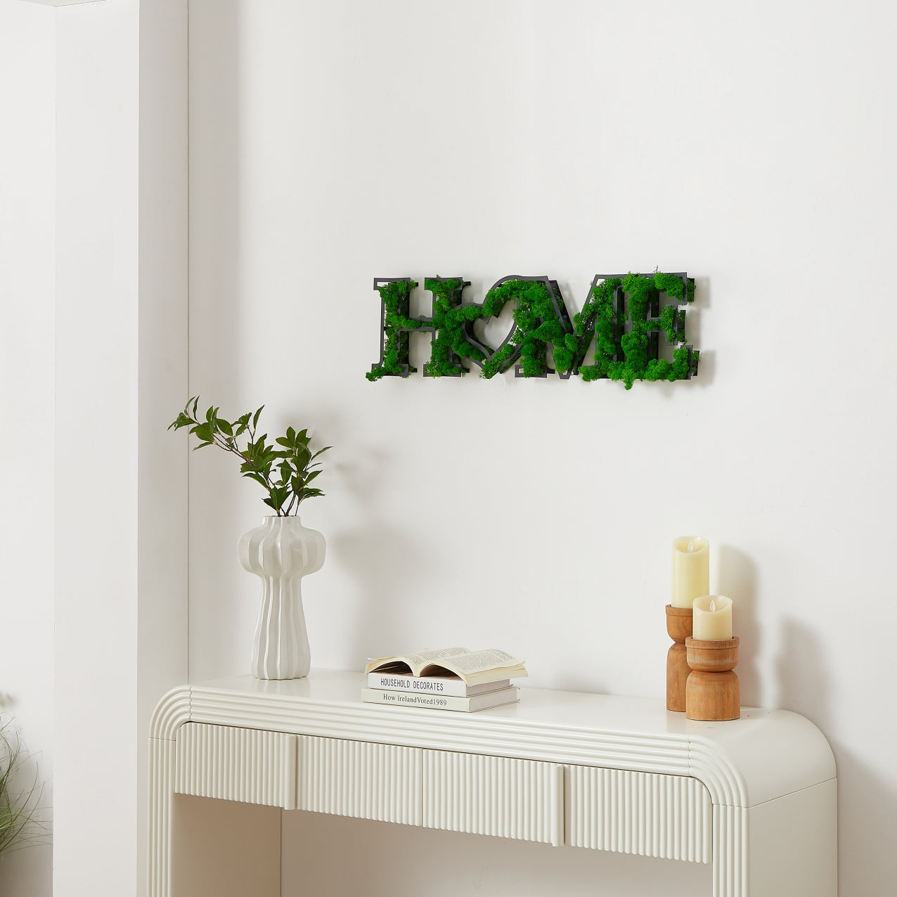 Home Letter Moss Wall Decor hotdealwarehouse