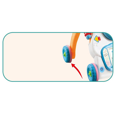 Unisex infants' walker with adjustable features, designed to support babies as they begin to explore and develop their walking skills, featuring a comfortable seat and colorful, engaging design