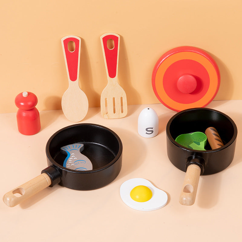 “Children’s Wooden Kitchen Pot Set – durable wooden play kitchen set for kids, designed to inspire imaginative cooking and role play – Hot Deal Warehouse toys”

