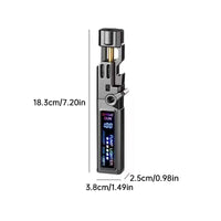 Windproof High‑Temperature High‑Power Outdoor Torch Lighter with LED Digital Display, Metal Body & Bottle Opener Hot Deal Warehouse