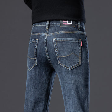 “Fleece Padded Men’s Slim Straight Jeans – warm, slim-fit men’s jeans with fleece lining for comfort in cold weather – Hot Deal Warehouse menswear”
