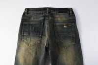 Distressed Dark-Wash Jeans Hot Deal Warehouse
