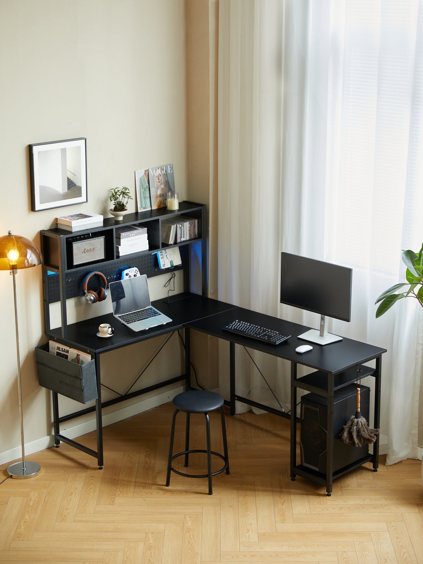 “94.5 inch L shaped gaming desk – spacious, ergonomic workstation for gamers and home office setups – Hot Deal Warehouse furniture”

