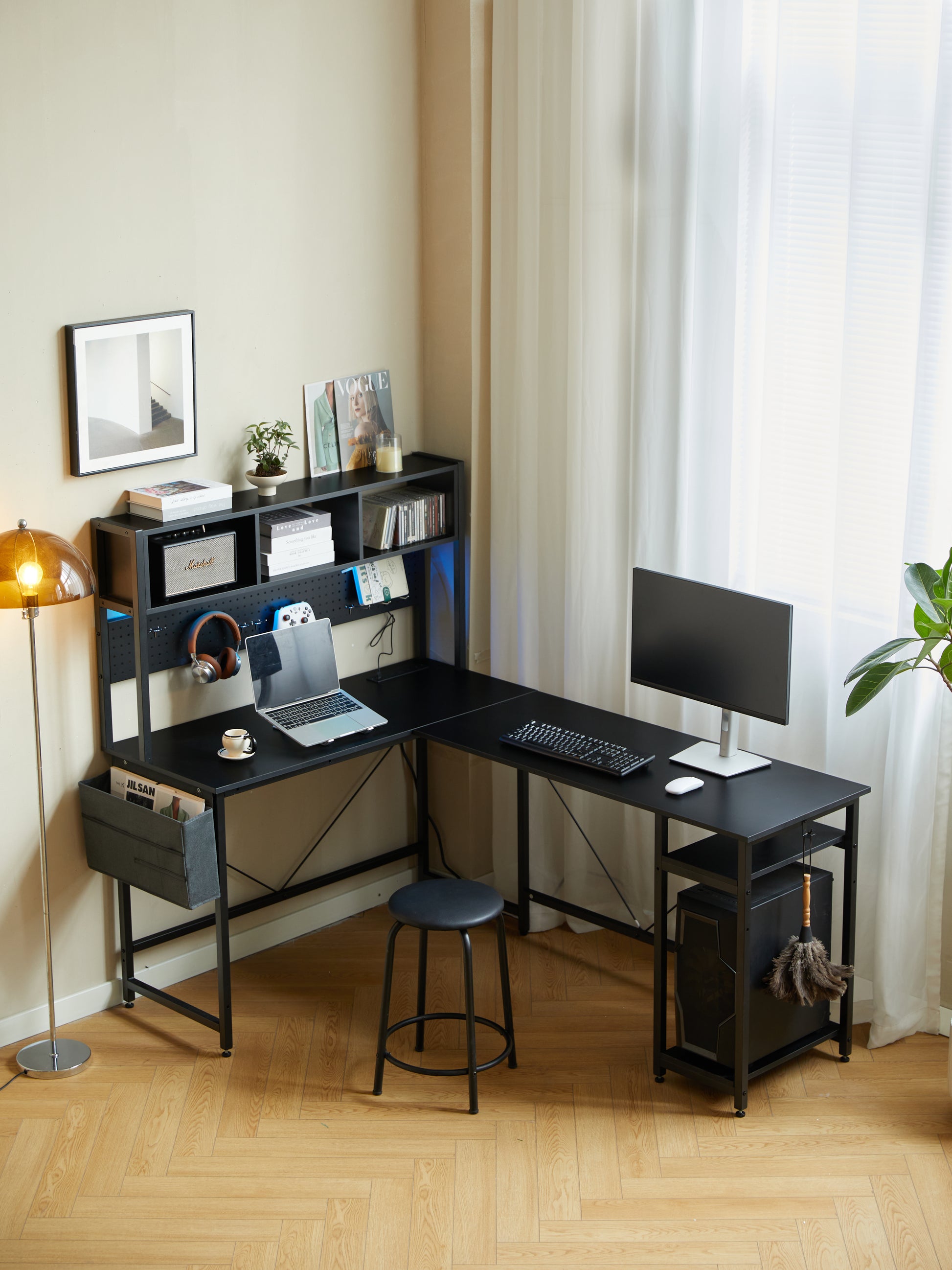 “94.5 inch L shaped gaming desk – spacious, ergonomic workstation for gamers and home office setups – Hot Deal Warehouse furniture”

