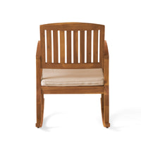 Selma rocking chair with a comfortable cushion, featuring a classic design and smooth rocking motion, perfect for relaxing in living rooms, patios, or nurseries