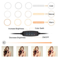 “10 inch (26cm) ring light with adjustable stand – perfect for photography, video calls, and makeup lighting – Hot Deal Warehouse electronics”

