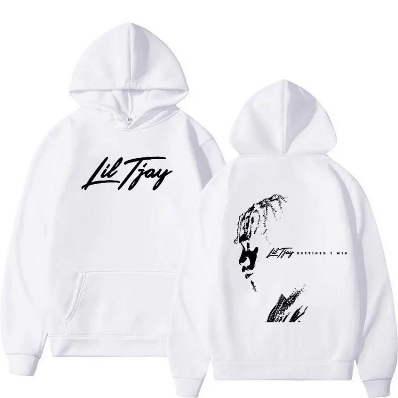 Lil Tjay graphic hoodie “Destined” design – black unisex streetwear pullover.

