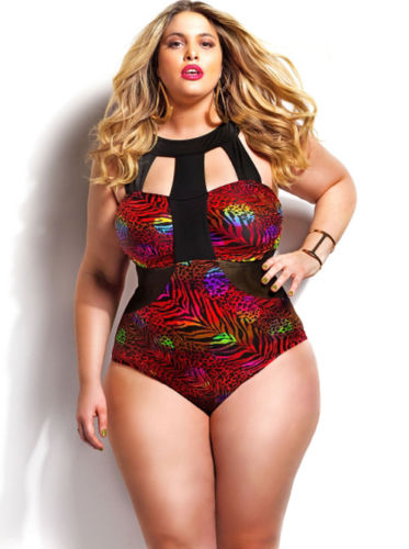 Seaside Romance High Waist Plus Size Swimwear
