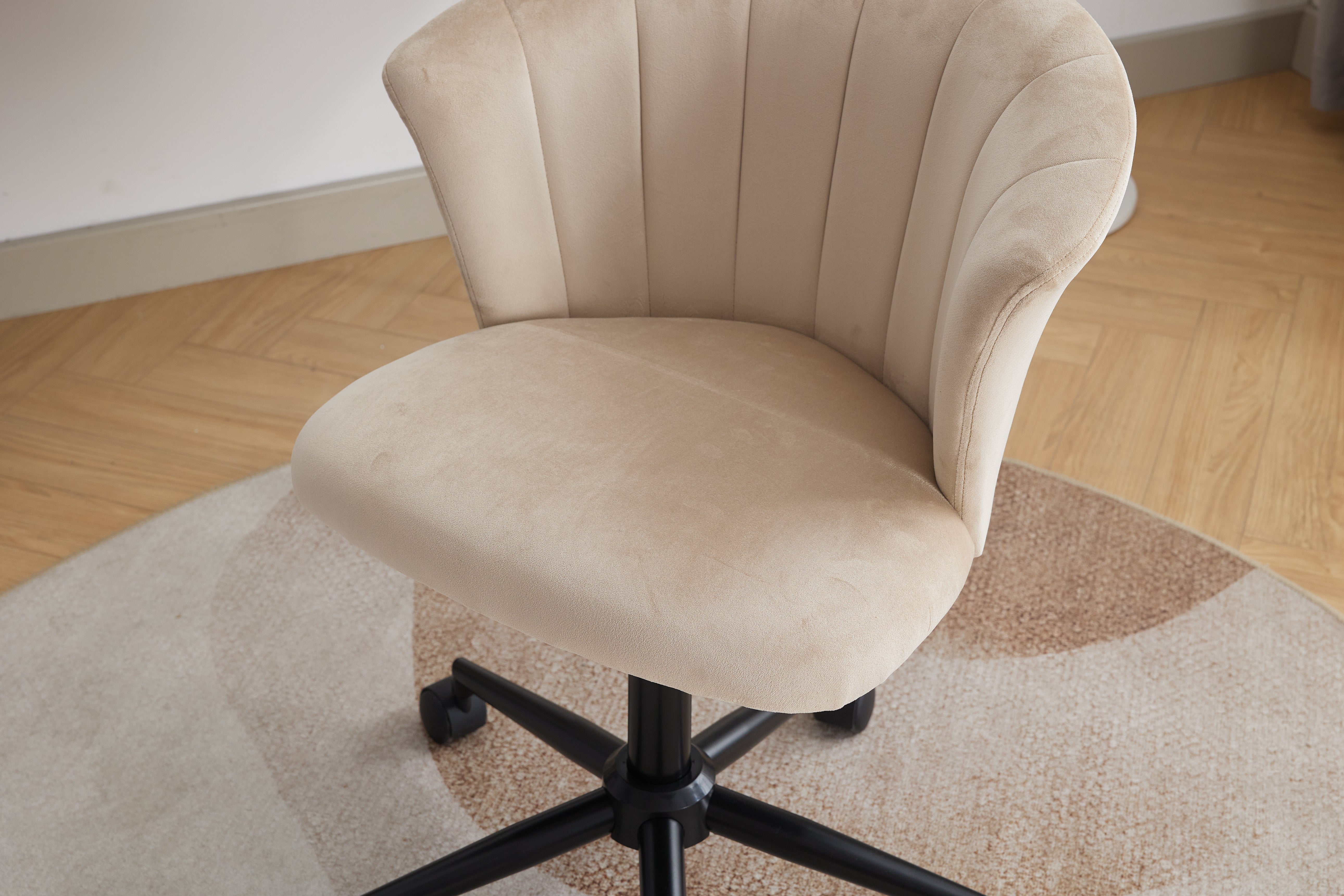 Velvet Swivel Flower Shaped Home Office Chair