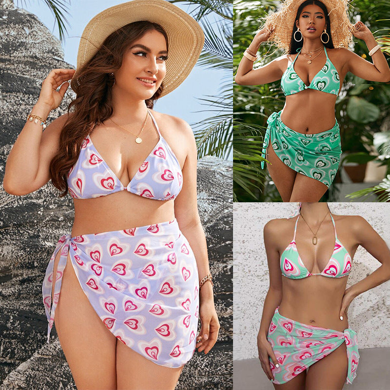 “Aloha Aura printed three piece bikini – vibrant, stylish swimwear set with bold prints for beach and poolside fun – Hot Deal Warehouse swimwear”

