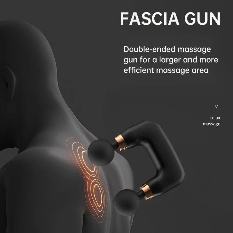 “Double Head Muscle Massage Gun – powerful handheld massager with dual heads for deep muscle relief and relaxation, perfect for post-workout recovery – Hot Deal Warehouse wellness”
