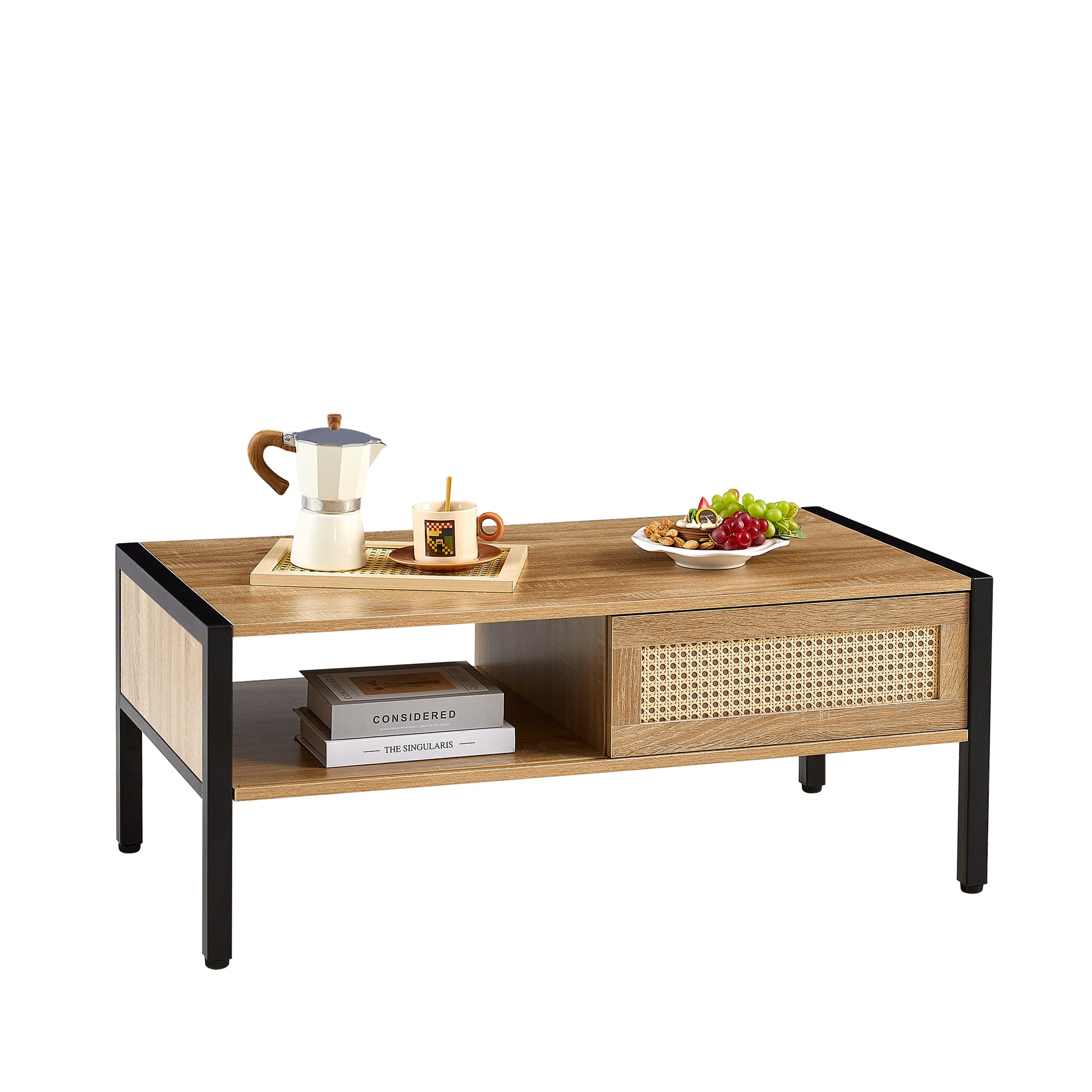 “40.16 inch rattan coffee table – stylish, durable centerpiece for indoor or outdoor living spaces – Hot Deal Warehouse furniture”

