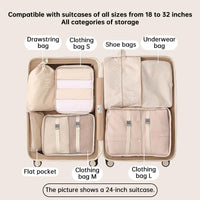 7Pcs Travel Packing Cubes, Luggage Organizer Set with Shoe Bag for Clothes Storage Hot Deal Warehouse