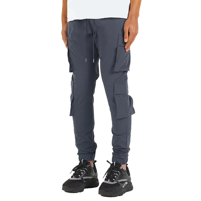 Men's stretch breathable ankle banded slacks offering a comfortable fit and modern style, perfect for casual or semi-formal occasions.