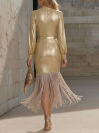 Golden Hour Long-Sleeve Dress Hot Deal Warehouse