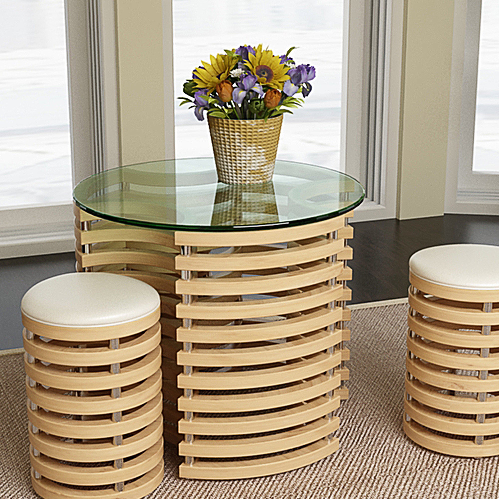 “20 inch round tempered glass table top – durable, clear replacement glass for dining or side tables – Hot Deal Warehouse furniture”


