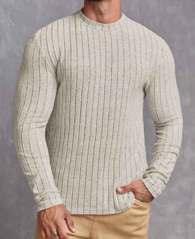 “Casual solid color round neck pullover long-sleeved T-shirt – men’s and women’s comfy basic tee for everyday layering and relaxed style – Hot Deal Warehouse fashion”

