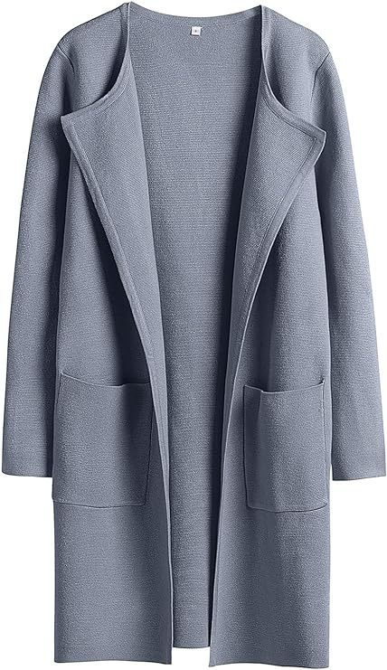 Women's Slim Fit Woolen Mid-Length Coat with Pockets and Lapel – Autumn & Winter Fashion

