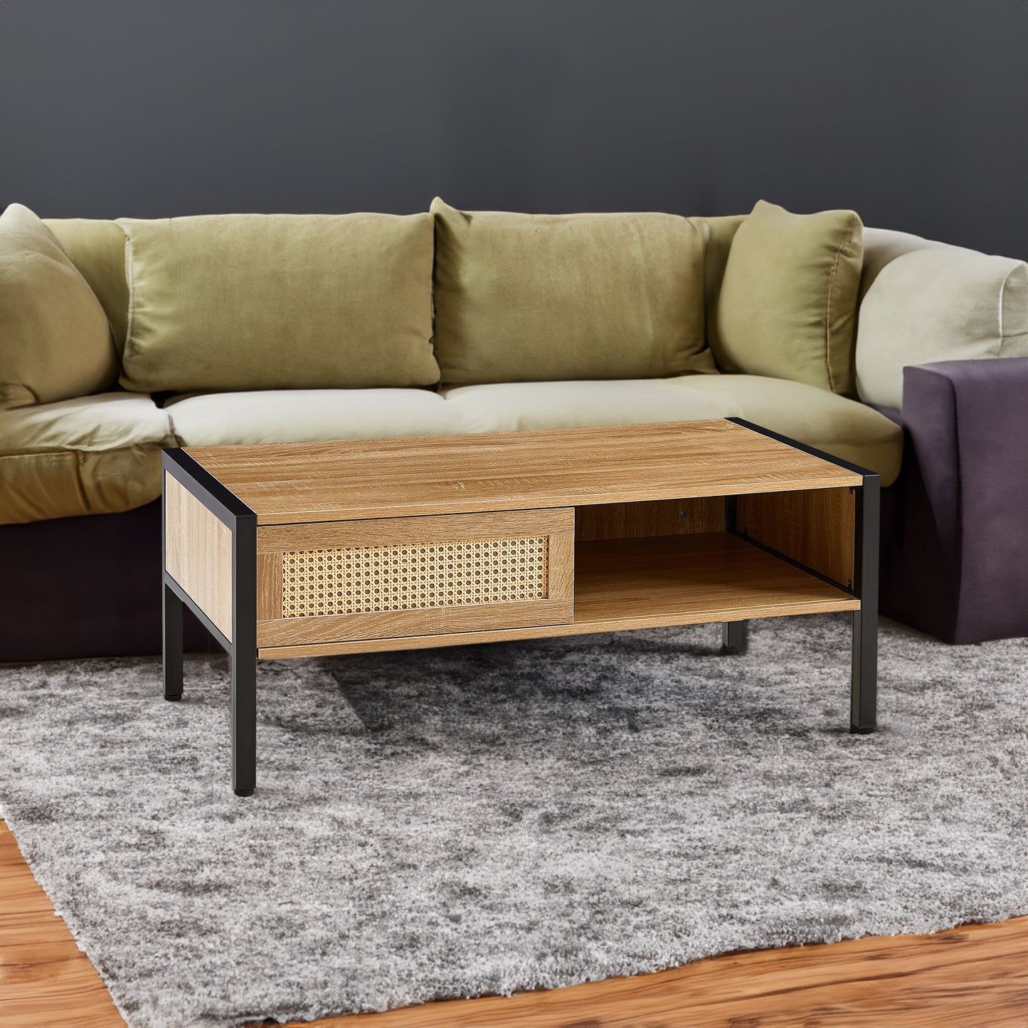 “40.16 inch rattan coffee table – stylish, durable centerpiece for indoor or outdoor living spaces – Hot Deal Warehouse furniture”

