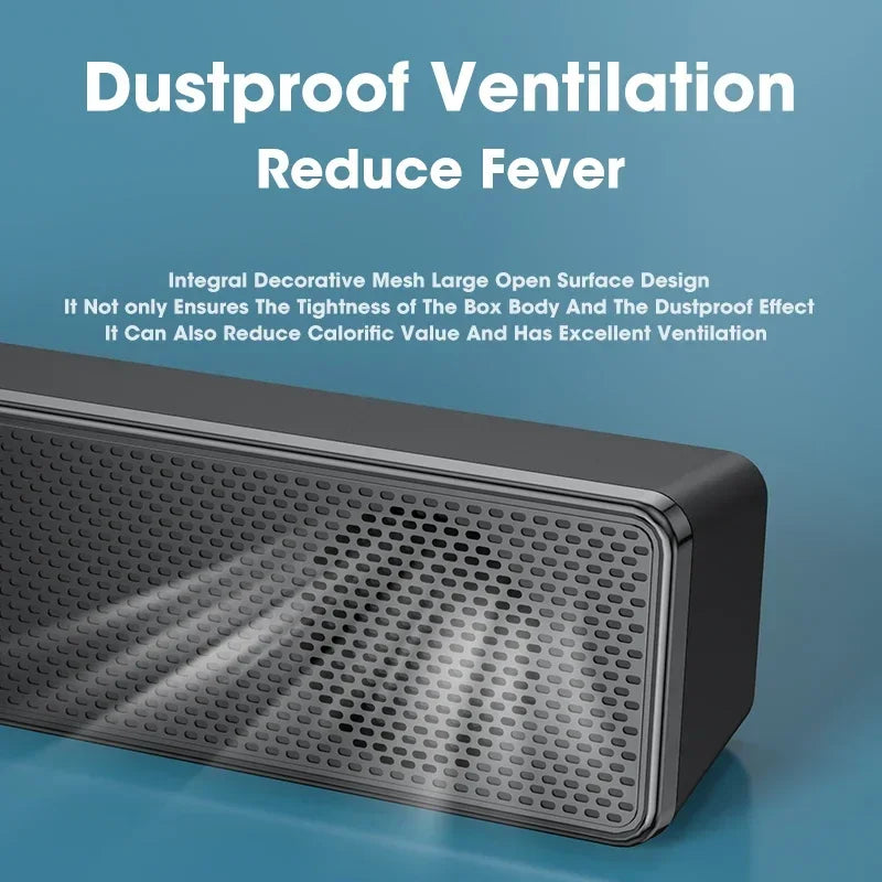 USB powered PC soundbar with Bluetooth and wired connection