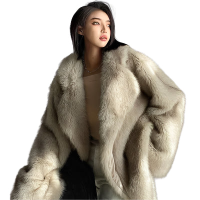 “Foxy Faux Fur Coat – women’s luxurious faux fur coat with a chic, cozy design, perfect for adding glamour and warmth to any outfit – Hot Deal Warehouse fashion”
