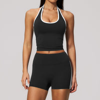 women's sports bra and shorts set
