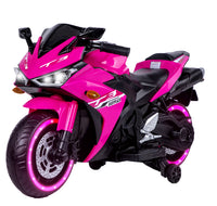TAMCO 12V kids motorcycle ride-on toy with training wheels, designed for a fun and safe riding experience. Features realistic details, adjustable speed, and easy-to-use controls, making it perfect for young riders to enjoy outdoor adventures while learning balance and coordination.







