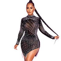 “Angelique Pearl Rhinestone Mini Dress – women’s glamorous mini dress adorned with pearls and rhinestones, perfect for parties and special occasions – Hot Deal Warehouse fashion”


