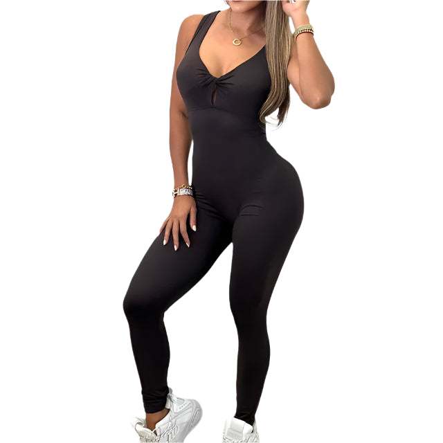 “Evoshe V Neck Jumpsuit – women’s modern, chic jumpsuit with a flattering V-neck, ideal for both casual and dressy occasions – Hot Deal Warehouse fashion”
