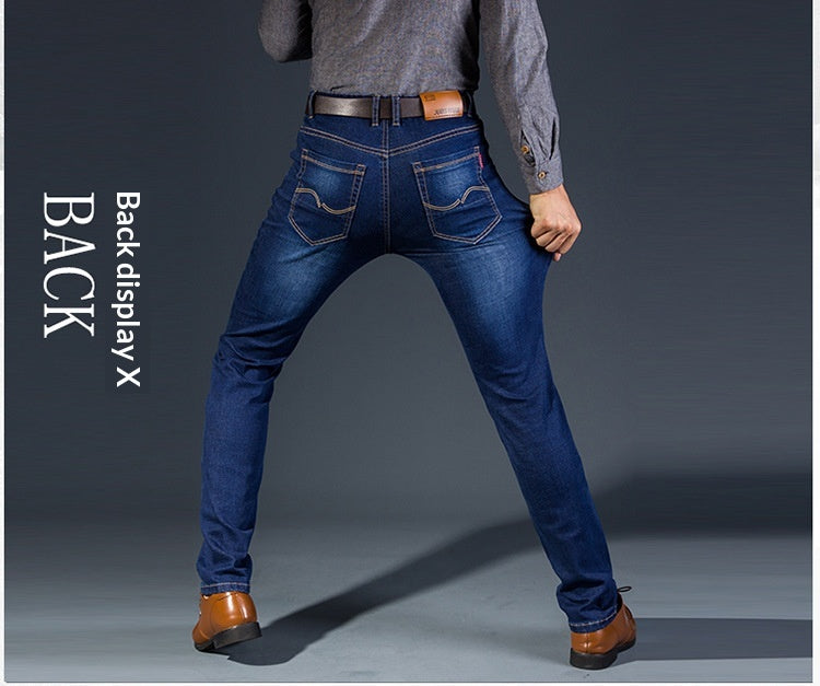 High-elasticity Loose-fit Straight-leg Plus-size Jeans Hot Deal Warehouse