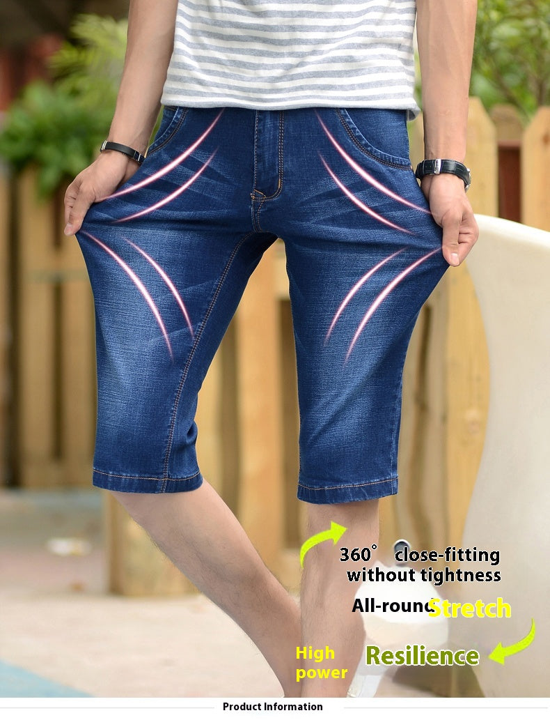 Cropped Denim Shorts Hot Deal Warehouse