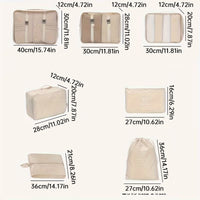 7Pcs Travel Packing Cubes, Luggage Organizer Set with Shoe Bag for Clothes Storage Hot Deal Warehouse