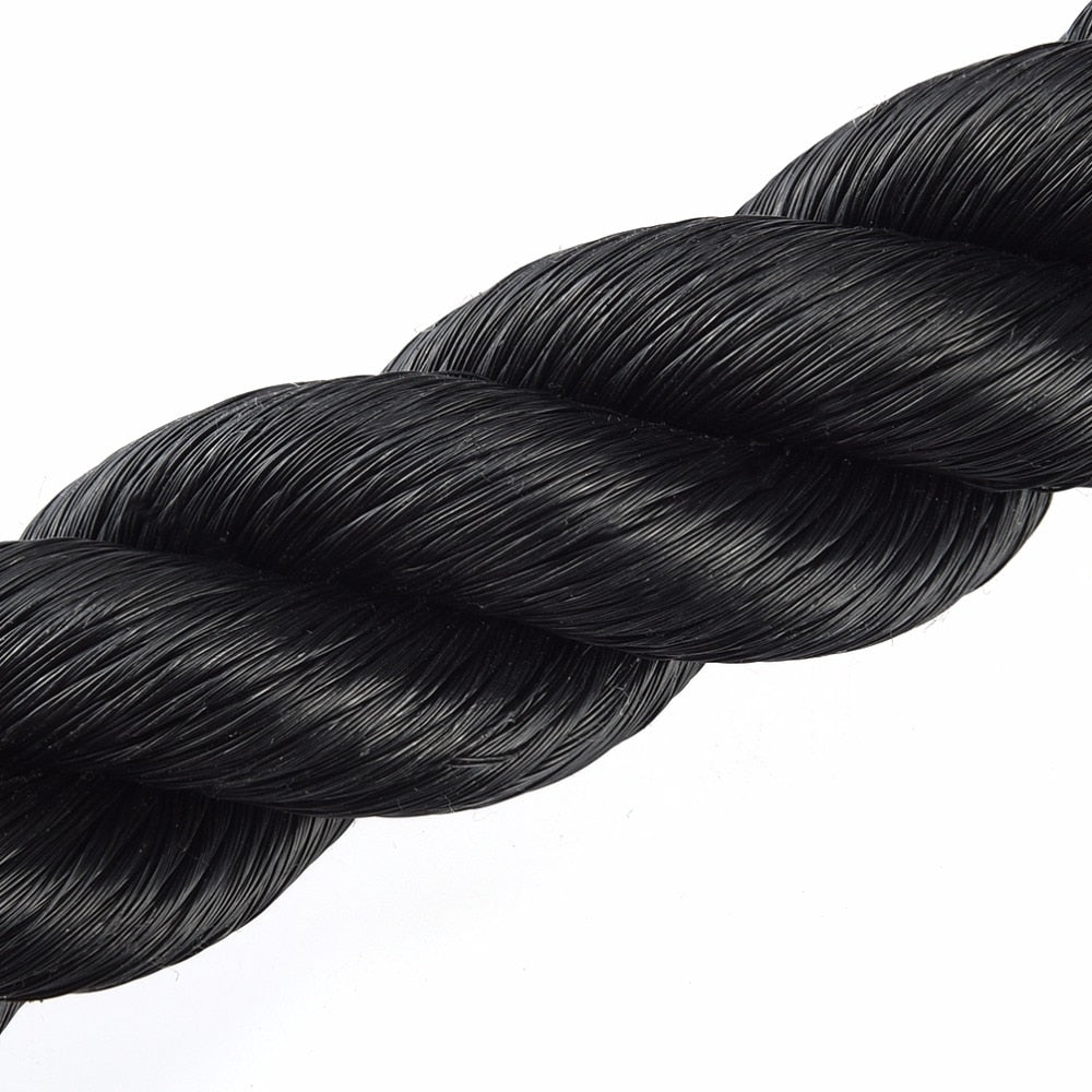 "Tricep rope push pull down cord attachment for cable machines, featuring durable nylon rope and reinforced handles for effective tricep exercises."