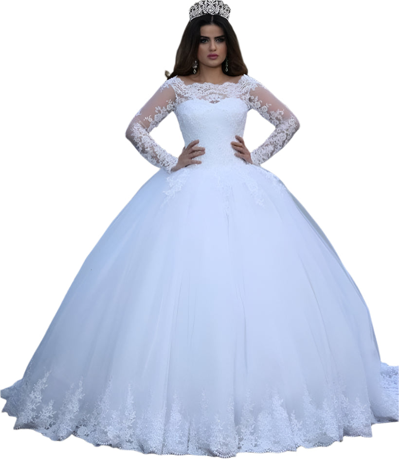 “Always You vintage lace applique wedding dress – elegant bridal gown with intricate lace detailing for a timeless, romantic look – Hot Deal Warehouse bridal collection”


