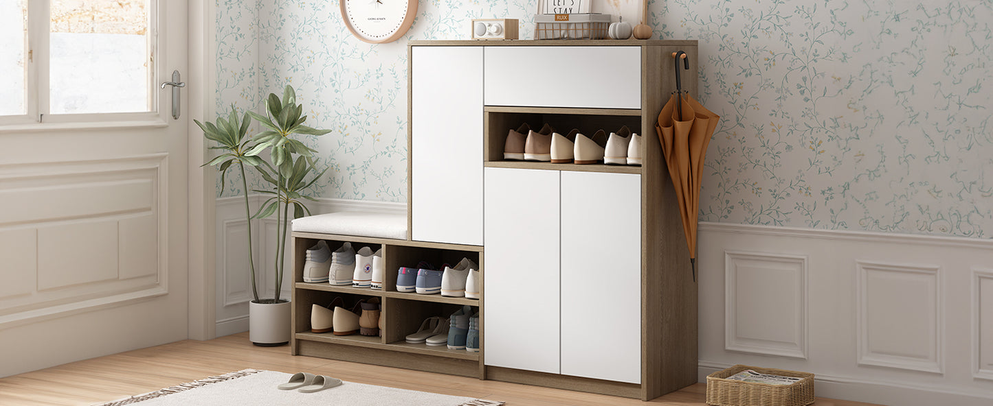 “2-in-1 shoe storage platform cabinet – multifunctional organizer for shoes and entryway essentials – Hot Deal Warehouse home furniture”

