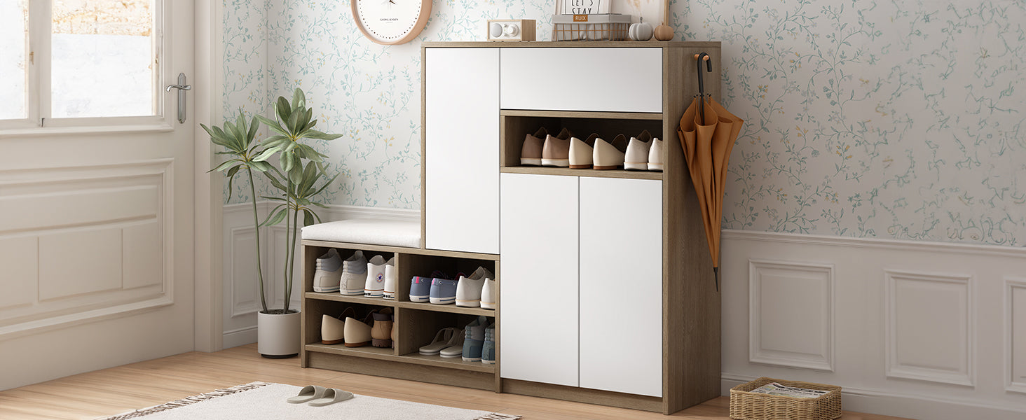 “2-in-1 shoe storage platform cabinet – multifunctional organizer for shoes and entryway essentials – Hot Deal Warehouse home furniture”

