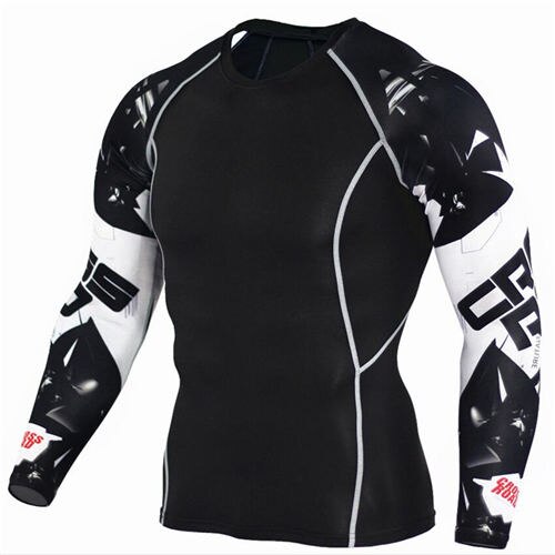 Wolf 3D printed compression t-shirt and tights set, featuring a bold wolf design, made from stretchy, moisture-wicking fabric for enhanced performance and comfort during workouts